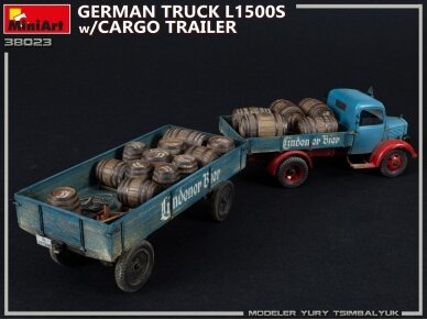 Miniart - German Truck Mercedes-Benz L1500S w/Cargo Trailer, 1/35, 38023 6