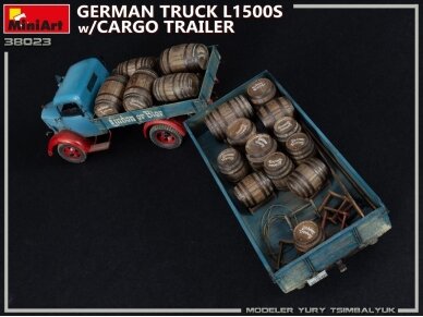 Miniart - German Truck Mercedes-Benz L1500S w/Cargo Trailer, 1/35, 38023 7