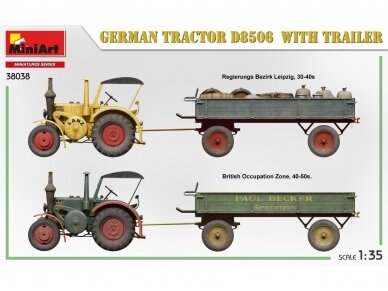 Miniart - GERMAN TRACTOR D8506 WITH TRAILER, 1/35, 38038 2