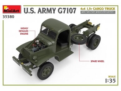 Miniart - U.S. ARMY G7107 4X4 1,5t CARGO TRUCK, 1/35, 35380 26