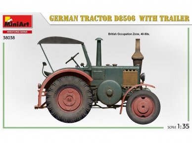 Miniart - GERMAN TRACTOR D8506 WITH TRAILER, 1/35, 38038 5