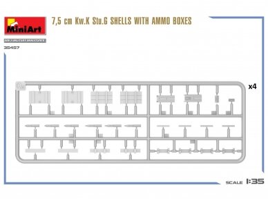 Miniart - 7,5 cm Kw.K Stu.G Shells With Ammo Boxes, 1/35, 35457 1 Miniart - 7,5 cm Kw.K Stu.G Shells With Ammo Boxes, 1/35, 35457 1