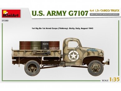 Miniart - U.S. ARMY G7107 4X4 1,5t CARGO TRUCK, 1/35, 35380 56