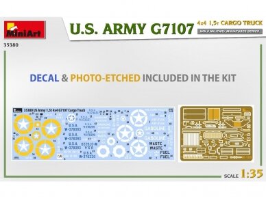 Miniart - U.S. ARMY G7107 4X4 1,5t CARGO TRUCK, 1/35, 35380 53