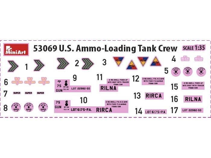 Miniart - U.S. Ammo-loading Tank Crew 2nd Edition, 1/35, 53069 9
