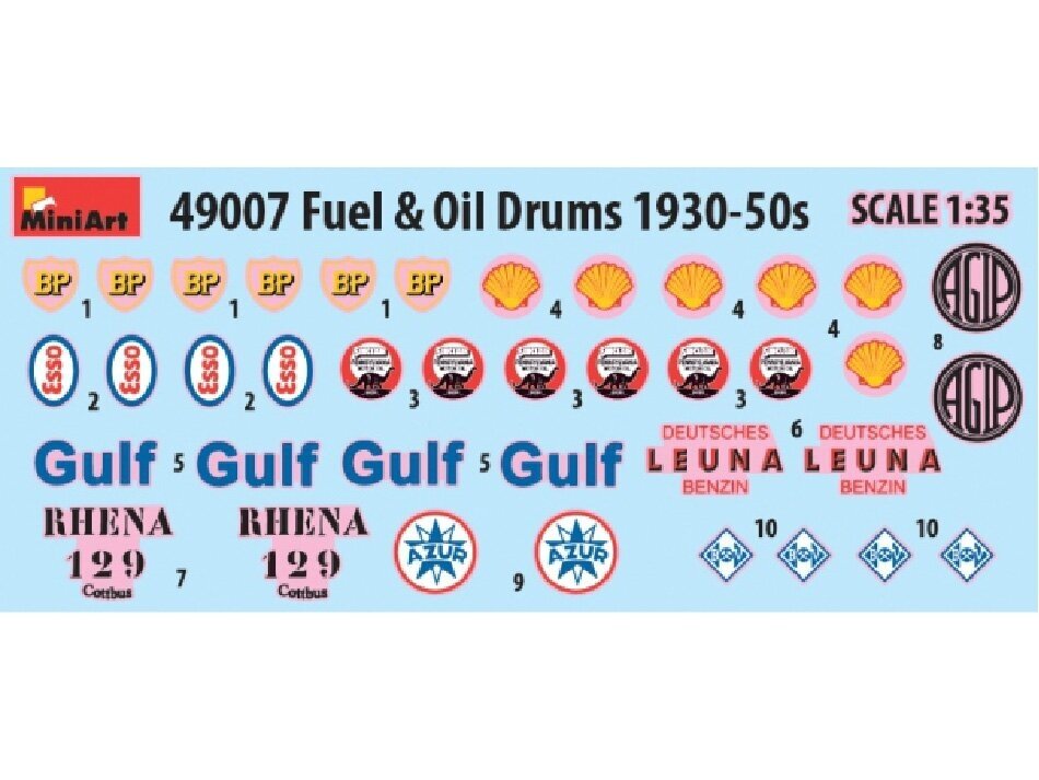 Miniart - Fuel & Oil Drums 1930-50's, 1/48, 49007 1 Miniart - Fuel & Oil Drums 1930-50's, 1/48, 49007 1