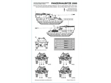 Modeliuok -  Panzerhaubitze 2000 lietuviškos dekalės, 1/35, 35001 2