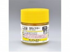 Mr.Hobby - Gundam Color serijos dažai MS Yellow (Semi-Gloss), 10 ml, UG-03