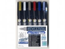 Mr.Hobby - Gundam Marker Fine Edge Set 2 markerių komplektas, GMS-126