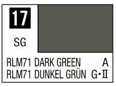 Mr.Hobby - Mr.Color serijos nitro dažai C-017 RLM71 Dark Green, 10ml Mr.Hobby - Mr.Color serijos nitro dažai C-017 RLM71 Dark Green, 10ml
