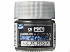 Mr.Hobby - SM-206 Super Chrome Silver II, 10ml