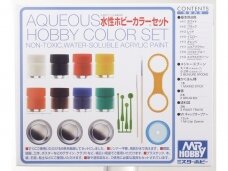 Mr.Hobby - Aqueous Hobby dažų komplektas (8 x 10ml), HS-30