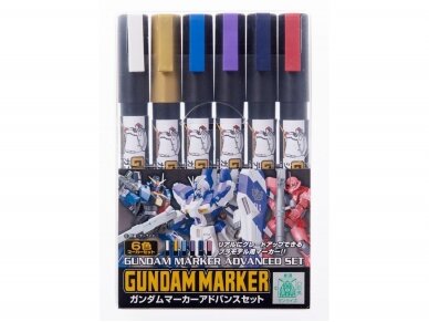 Mr.Hobby - Gundam Advanced Marker Set markerių komplektas, GMS-124