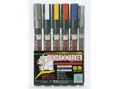 Mr.Hobby - Gundam Marker Basic 6 Color Set markerite komplekt, GMS-105