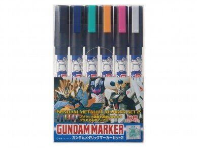 Mr.Hobby - Gundam Metallic Marker Set 2 markerių komplektas, GMS-125