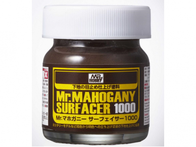 Mr.Hobby - Mr. Mahogany Surfacer 1000 gruntas rudas, 40 ml, SF-290