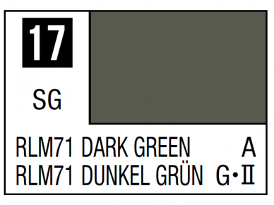 Mr.Hobby - Mr.Color serijos nitro dažai C-017 RLM71 Dark Green, 10ml