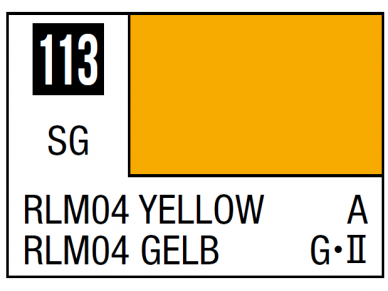 Mr.Hobby - Mr.Color serijos nitro dažai C-113 RLM04 Yellow, 10ml