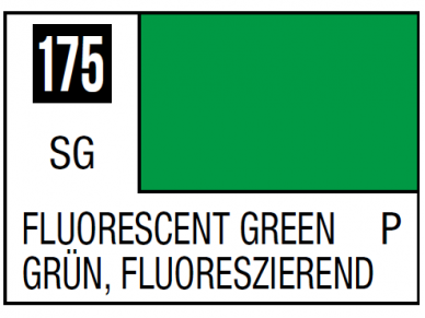 Mr.Hobby - Mr.Color serijos nitro dažai C-175 Fluorescent Green, 10ml