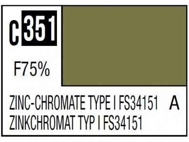 Mr.Hobby - Mr.Color serijos nitro dažai C-351 Zinc-Chromate Type I FS34151, 10ml