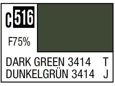 Mr.Hobby - Mr.Color serijos nitro dažai C-516 Dark Green 3414, 10ml Mr.Hobby - Mr.Color serijos nitro dažai C-516 Dark Green 3414, 10ml