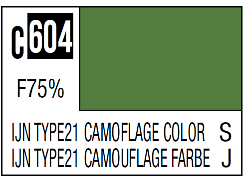 Mr.Hobby - Mr.Color serijos nitro dažai C-604 IJN Type21 Camouflage Color, 10ml Mr.Hobby - Mr.Color serijos nitro dažai C-604 IJN Type21 Camouflage Color, 10ml