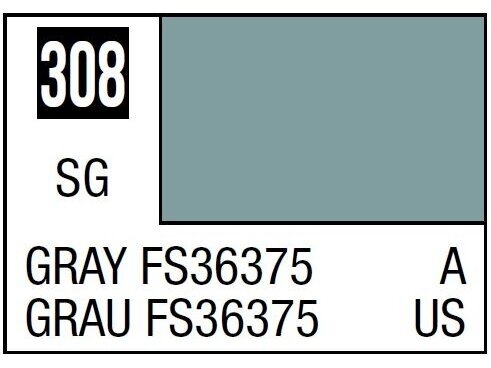 Mr.Hobby - Mr.Color serijos nitro dažai C-308 Gray FS36375, 10ml Mr.Hobby - Mr.Color serijos nitro dažai C-308 Gray FS36375, 10ml