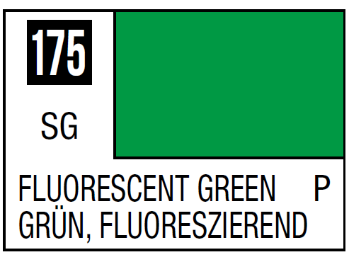 Mr.Hobby - Mr.Color serijos nitro dažai C-175 Fluorescent Green, 10ml Mr.Hobby - Mr.Color serijos nitro dažai C-175 Fluorescent Green, 10ml