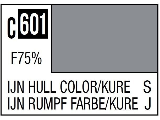 Mr.Hobby - Mr.Color serijos nitro dažai C-601 IJN Hull Color Kure, 10ml Mr.Hobby - Mr.Color serijos nitro dažai C-601 IJN Hull Color Kure, 10ml