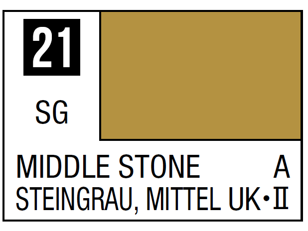 Mr.Hobby - Mr.Color serijos nitro dažai C-021 Middle Stone, 10ml Mr.Hobby - Mr.Color serijos nitro dažai C-021 Middle Stone, 10ml