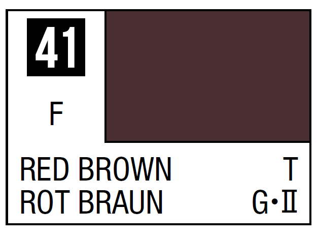 Mr.Hobby - Mr.Color serijos nitro dažai C-041 Red Brown, 10ml Mr.Hobby - Mr.Color serijos nitro dažai C-041 Red Brown, 10ml