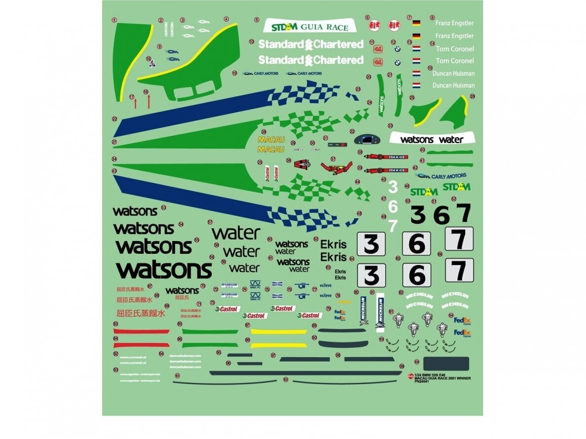 NuNu - BMW 320i E46 2001 Macau Gear Race Winner, 1/24, 24041 5 NuNu - BMW 320i E46 2001 Macau Gear Race Winner, 1/24, 24041 5