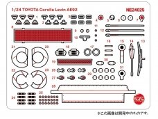 NuNu - Toyota Corolla Levin AE92 Gr.A 1991 Autopolis International Racing Course Mudeli täienduste komplekt, 1/24, E24025