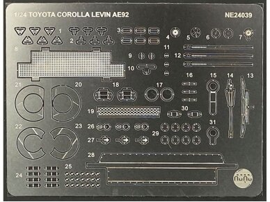NuNu - Toyota Corolla Levin [AE92] '89 JTC SUGO mudeli täienduste komplekt, 1/24, E24039 1