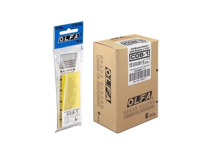 OLFA - gelėžtės COB-1, 15 vnt. OLFA - gelėžtės COB-1, 15 vnt.