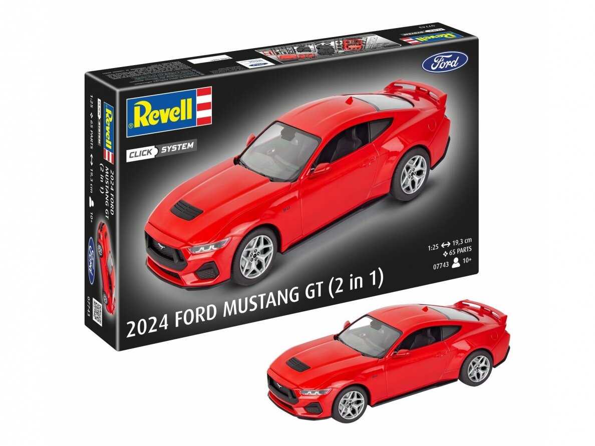 Revell - 2024 Ford Mustang GT (2 in 1) (Click System), 1/25, 07743 Revell - 2024 Ford Mustang GT (2 in 1) (Click System), 1/25, 07743
