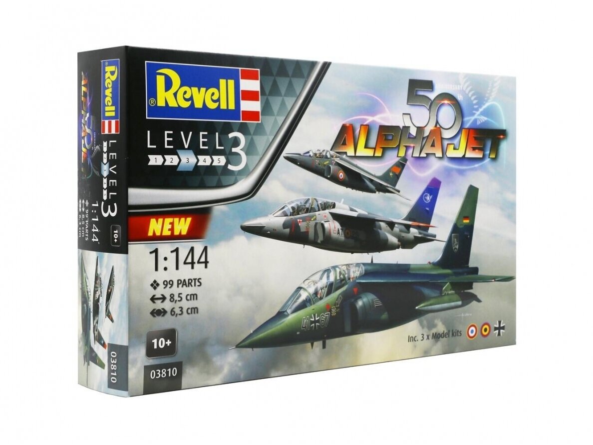 Revell - 50th Anniversary Alpha Jet (3 Kits) Dassault / Dornier Alpha Jet, 1/144, 03810
