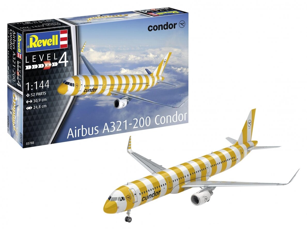 Revell - Airbus A321-200 Condor Model Set, 1/144, 63788 1 Revell - Airbus A321-200 Condor Model Set, 1/144, 63788 1