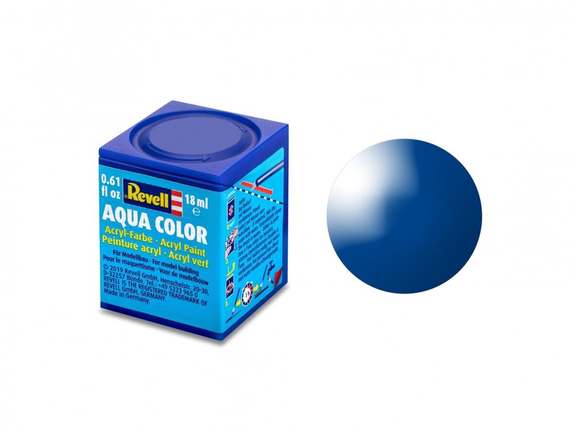 Revell - Aqua Color, Blue, Gloss, RAL 5005, 18ml, 52 Revell - Aqua Color, Blue, Gloss, RAL 5005, 18ml, 52