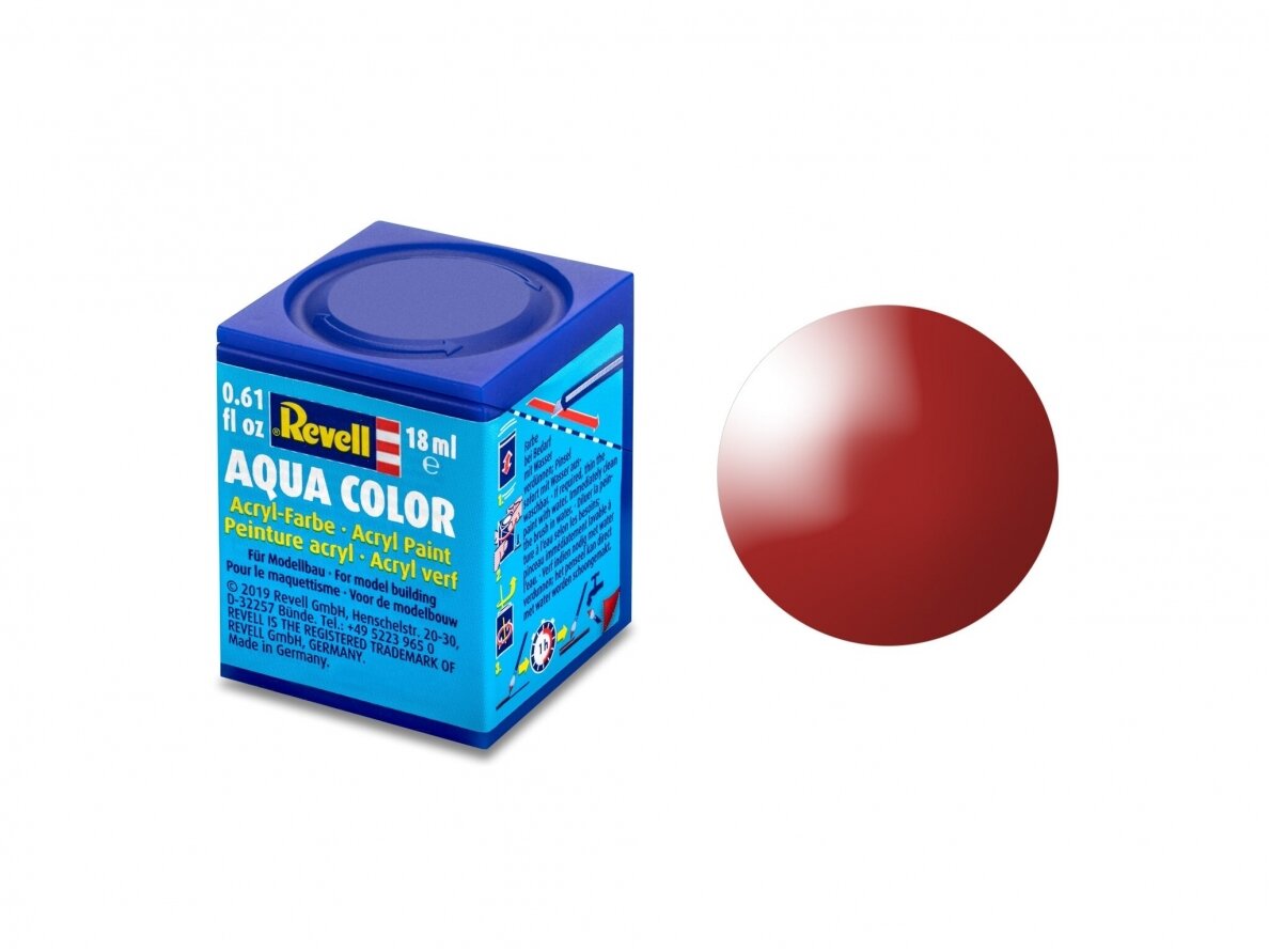 Revell - Aqua Color, Fiery Red, Gloss, RAL 3000, 18ml, 31 Revell - Aqua Color, Fiery Red, Gloss, RAL 3000, 18ml, 31