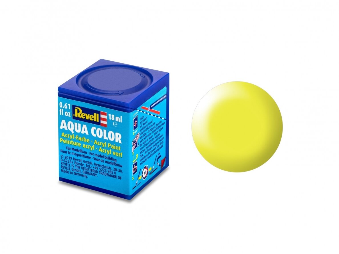 Revell - Aqua Color, Luminous Yellow, Silk, 18ml, 312 Revell - Aqua Color, Luminous Yellow, Silk, 18ml, 312
