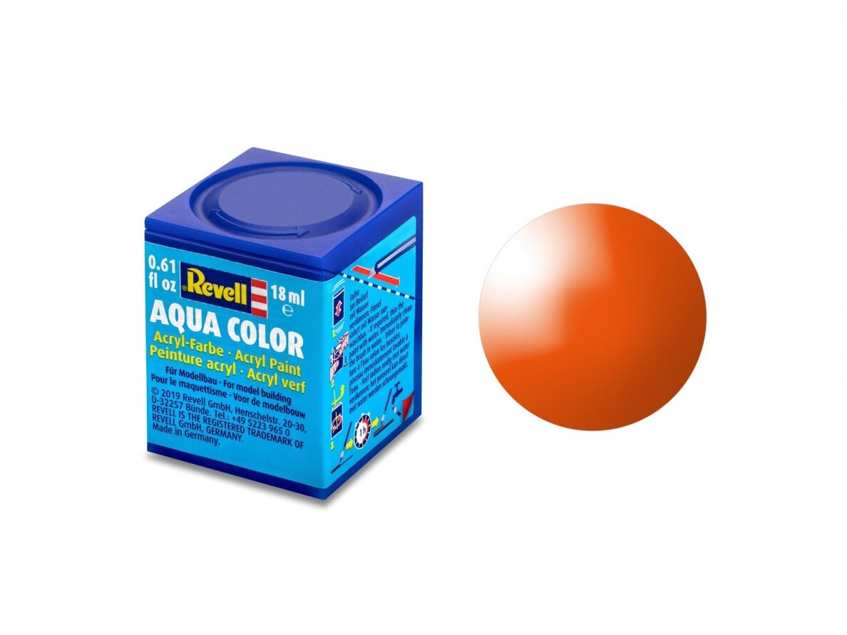 Revell - Aqua Color, Orange, Gloss, 18ml, 30 Revell - Aqua Color, Orange, Gloss, 18ml, 30