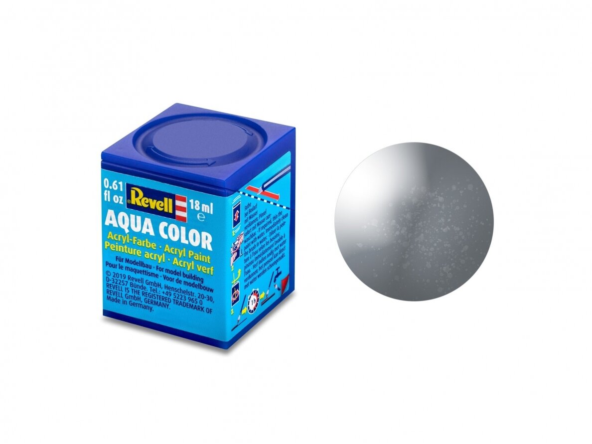 Revell - Aqua Color, Steel, Metallic, 18ml, 91 Revell - Aqua Color, Steel, Metallic, 18ml, 91