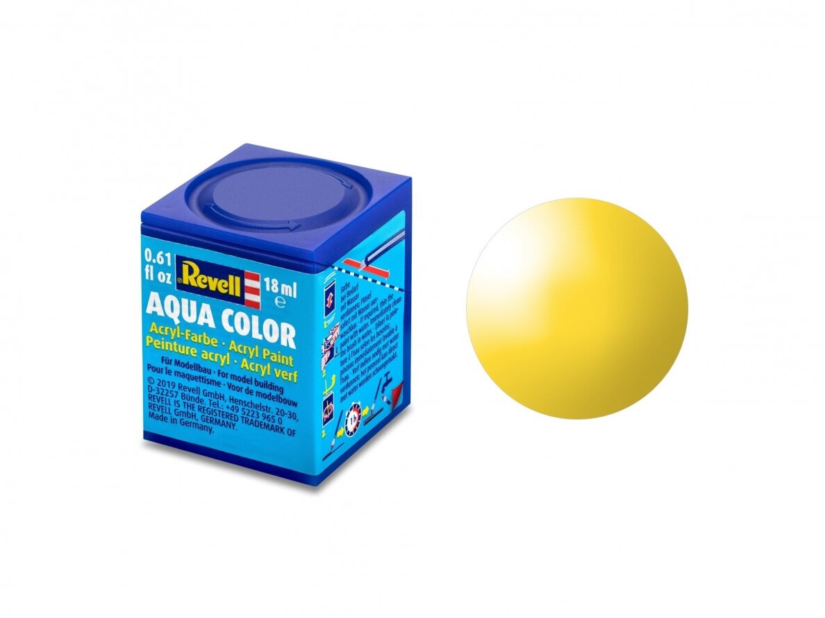 Revell - Aqua Color, Yellow, Gloss, RAL 1018, 18ml, 12 Revell - Aqua Color, Yellow, Gloss, RAL 1018, 18ml, 12