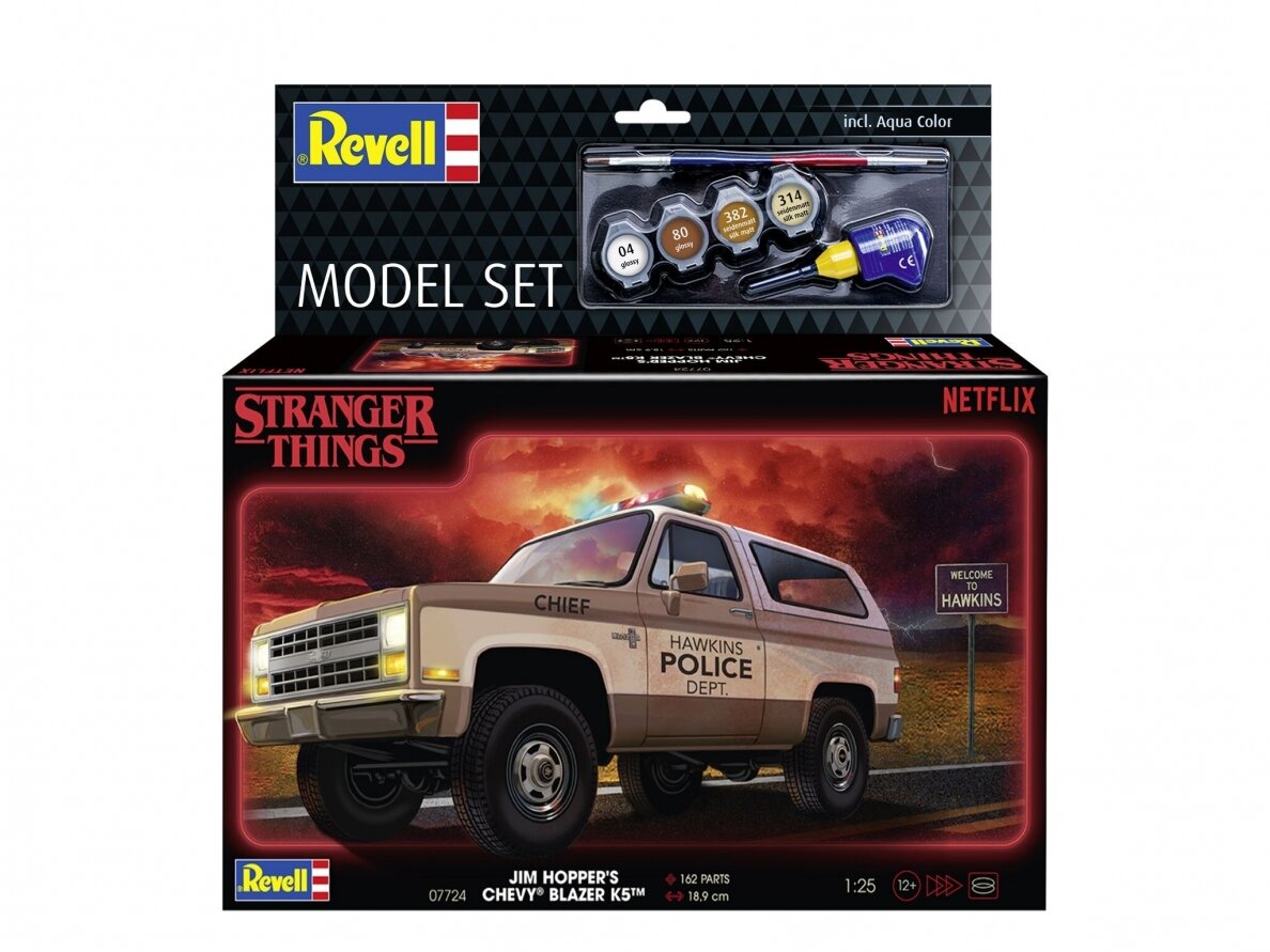 Revell - "Stranger Things" Hopper's 1985 Chevy K5 Blazer mudeli komplekt, 1/25, 67724 1