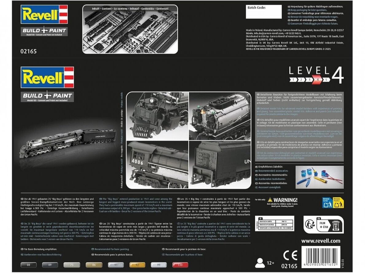 Revell - Big Boy Locomotive, 1/87, 02165 2 Revell - Big Boy Locomotive, 1/87, 02165 2