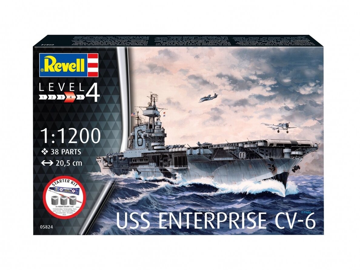 Revell - USS Enterprise CV-6 подарочный набор, 1/1200, 75824 2 Revell - USS Enterprise CV-6 подарочный набор, 1/1200, 75824 2