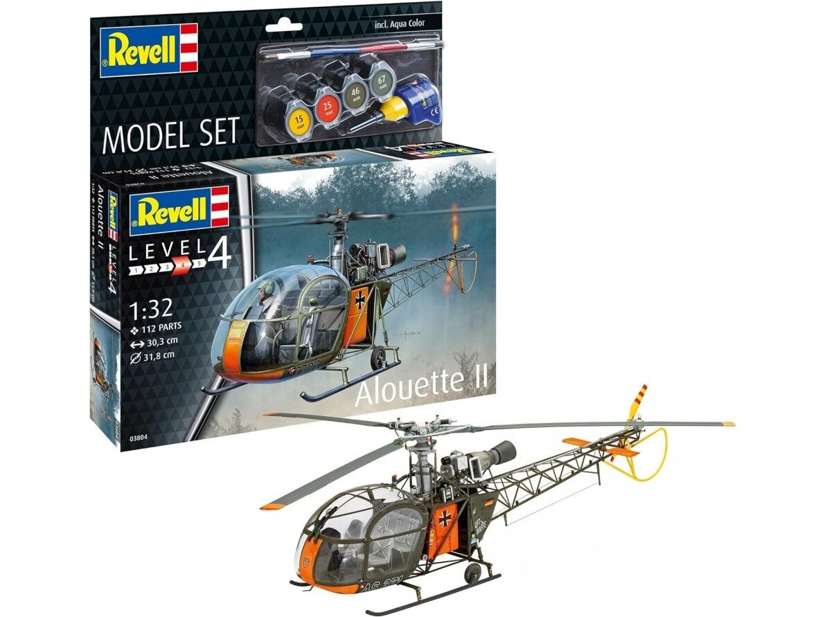 Revell - Aerospatiale Alouette II mudeli komplekt, 1/32, 63804 Revell - Aerospatiale Alouette II mudeli komplekt, 1/32, 63804