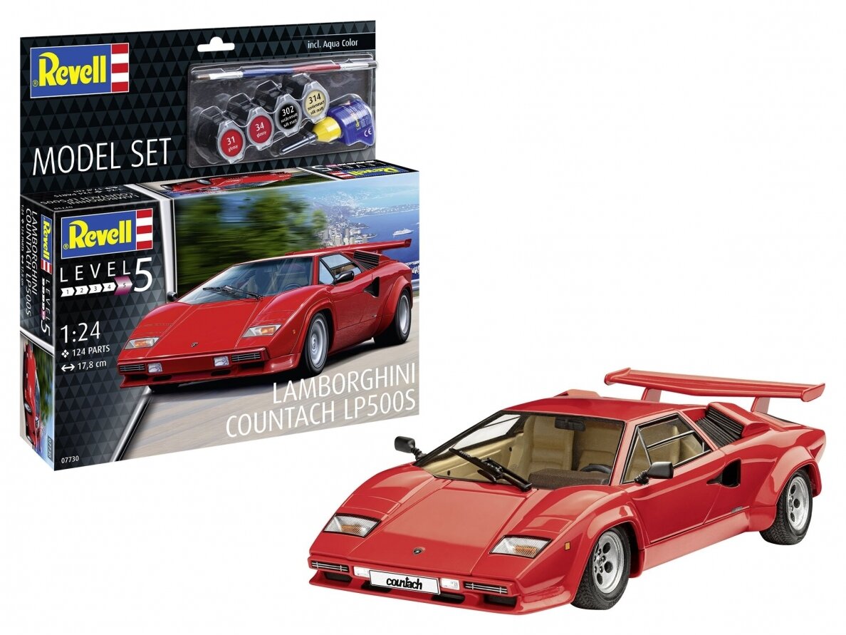 Revell - Lamborghini Countach LP500S mudeli komplekt, 1/24, 67730 2