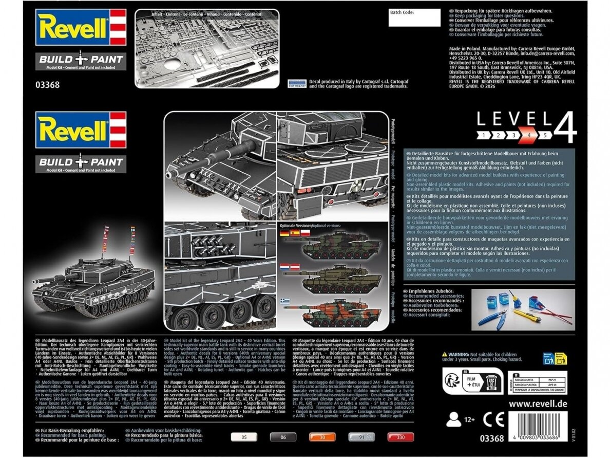 Revell - Leopard 2A4 - Special Decoration 40th Anniversary, 1/35 03368 2